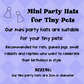 Custom Mini Party Hats - For Tiny Pets!