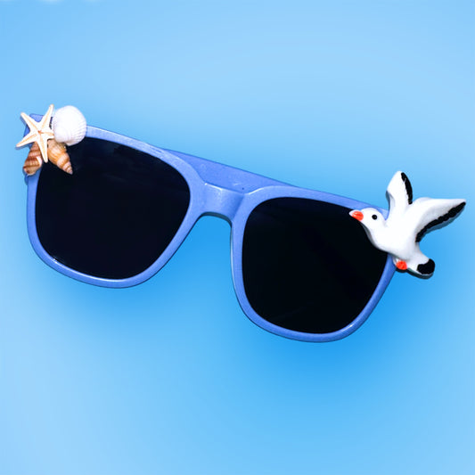 1989 Blue Seagull Dog Sunglasses