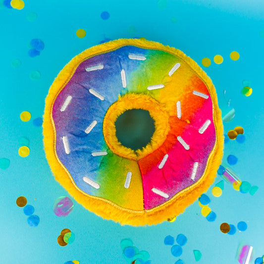 Zippy Paws Rainbow Donut Dog Toy | Australia - Fluffy Pup Club