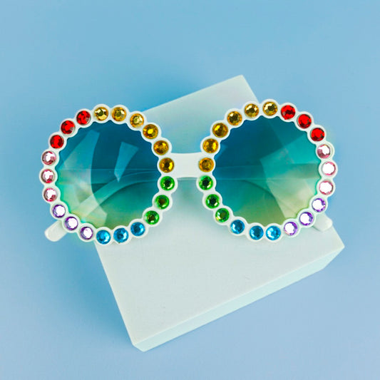 Dog Sunglasses | Pet Sunnies | Rainbow Sparkles | Australia - Fluffy Pup Club